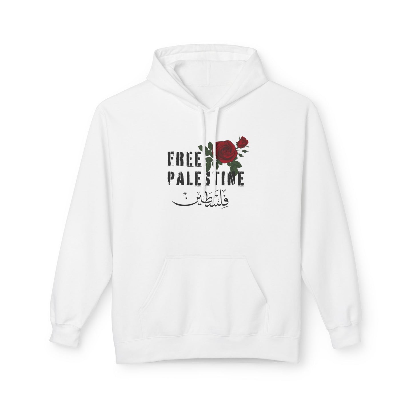 Free Palestine Red Rose Hoodie