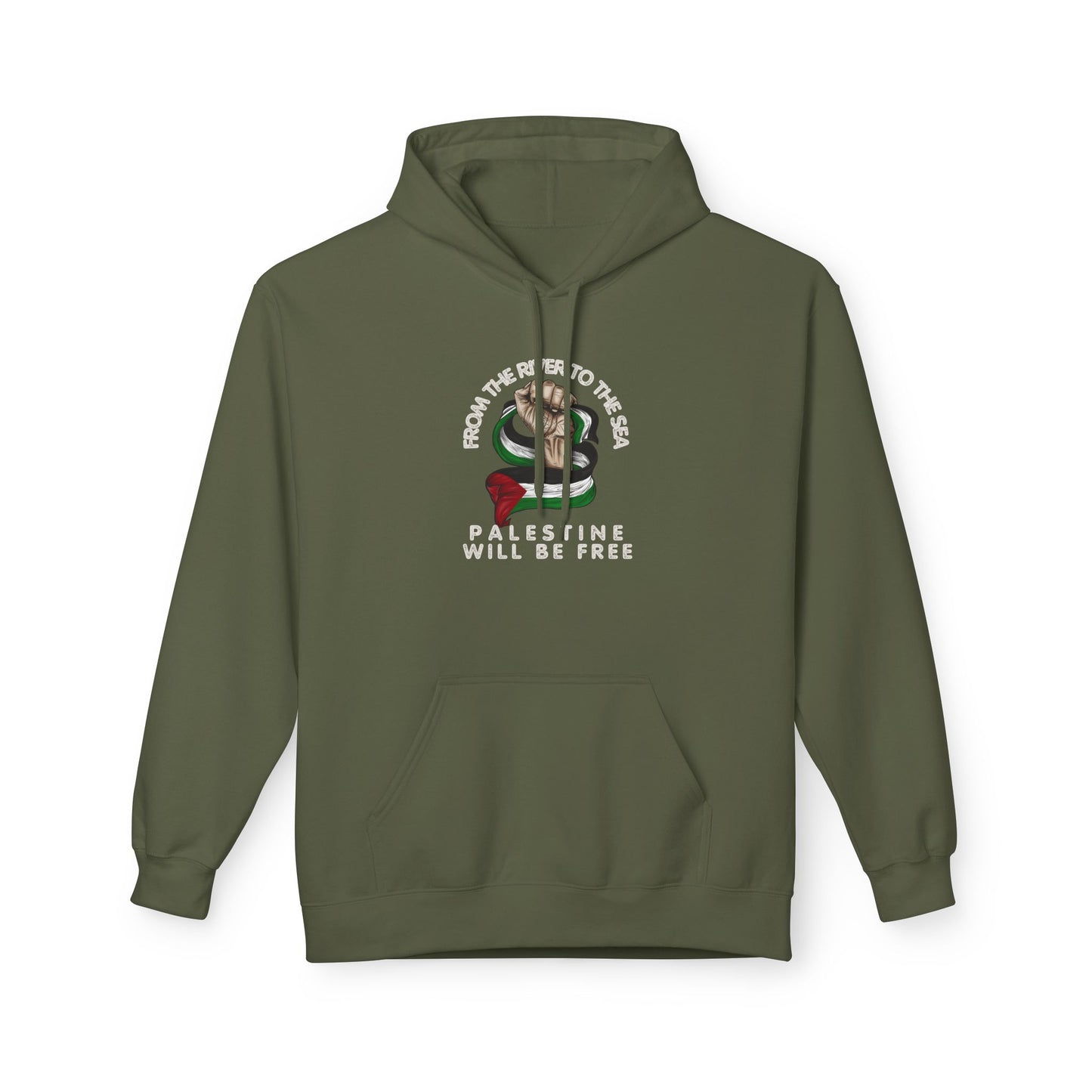 From the River to the Sea Fist with Flag Hoodie