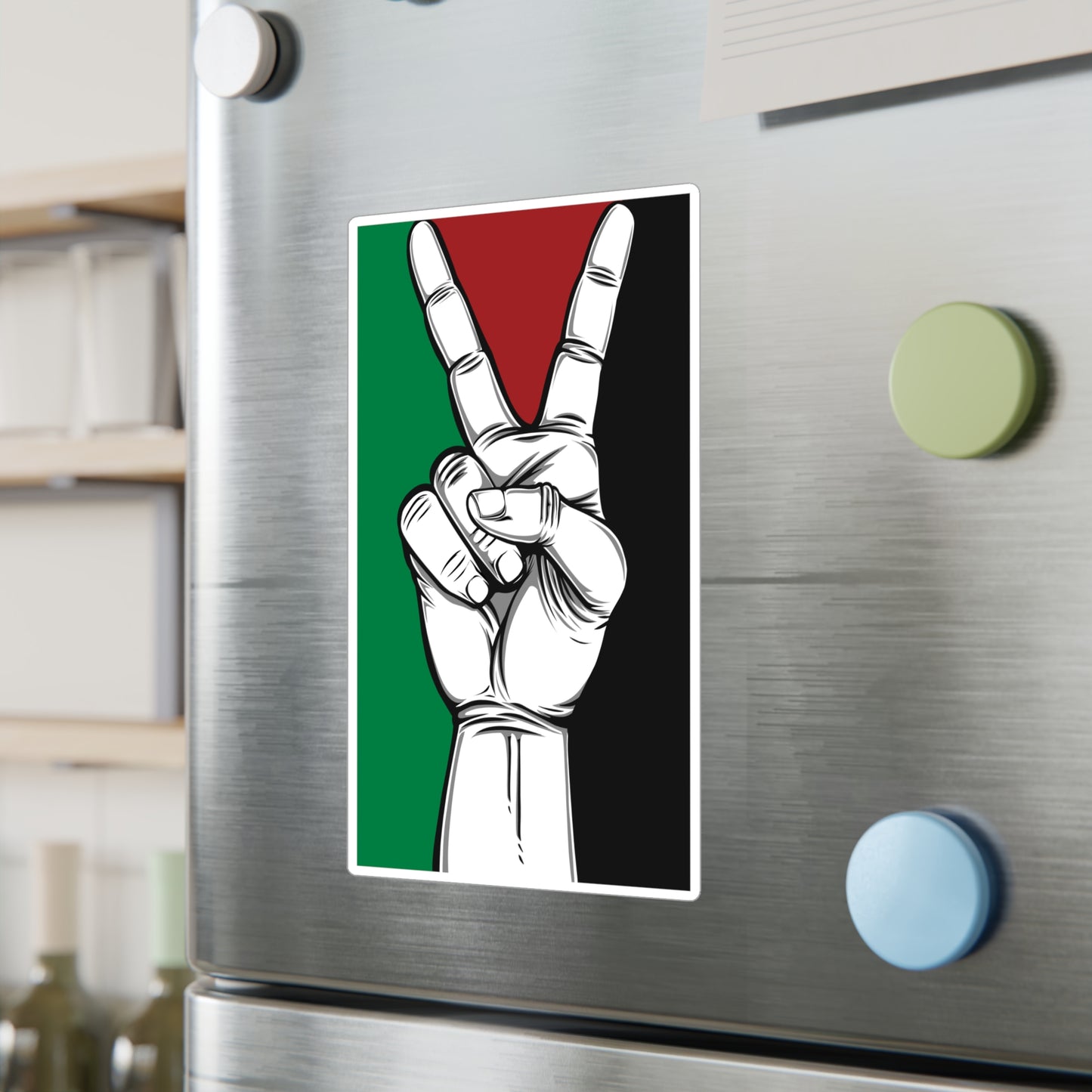 Peace Sign with Palestine Flag Sticker
