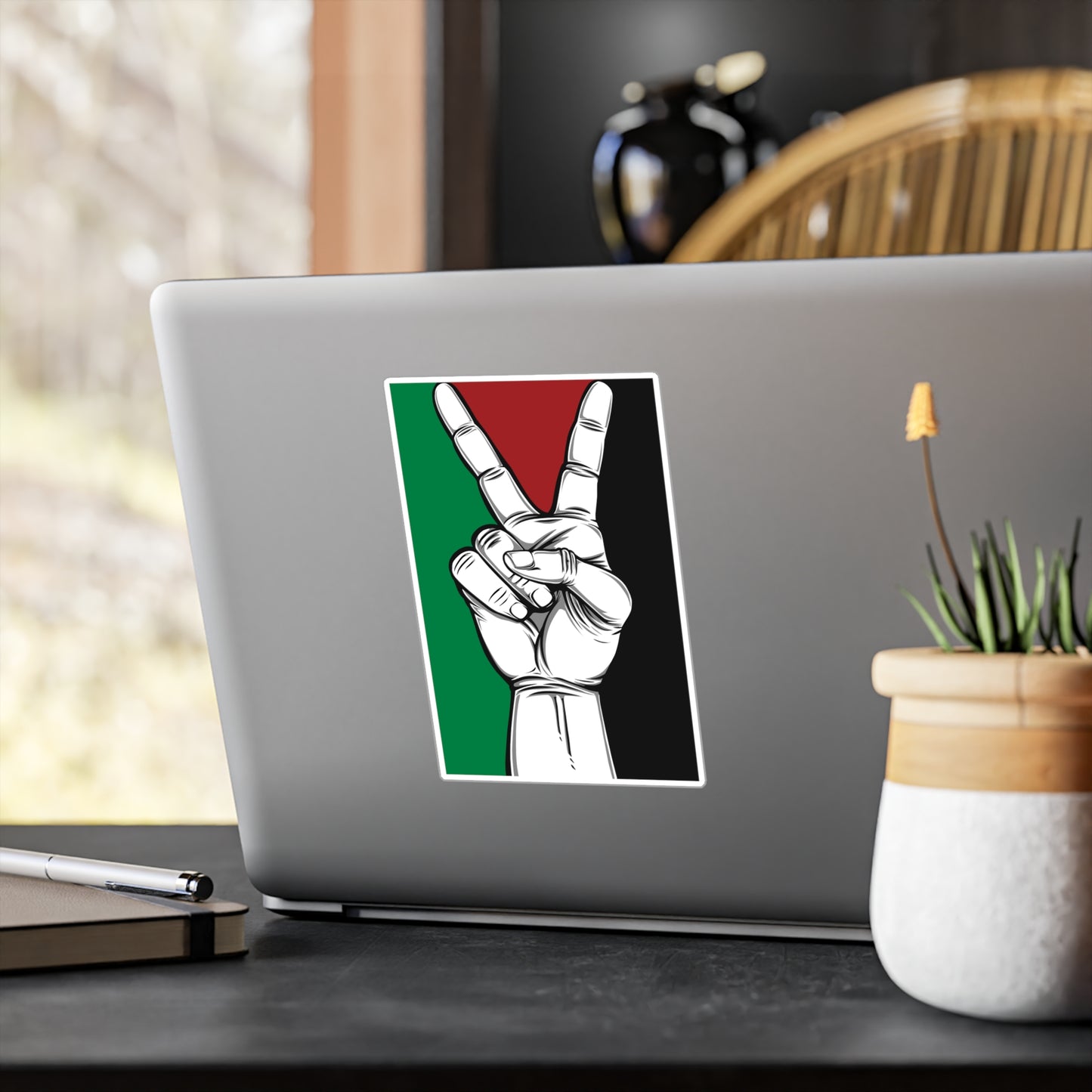 Peace Sign with Palestine Flag Sticker