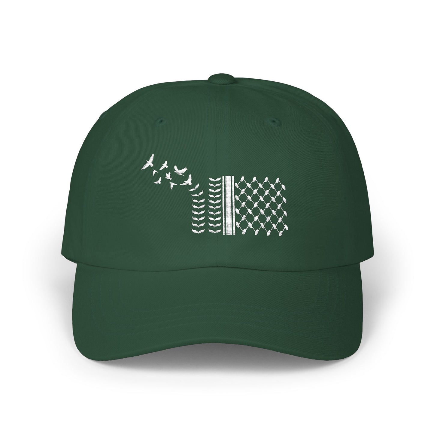 Keffiyeh with Flying Birds Palestine Embroidered Hat
