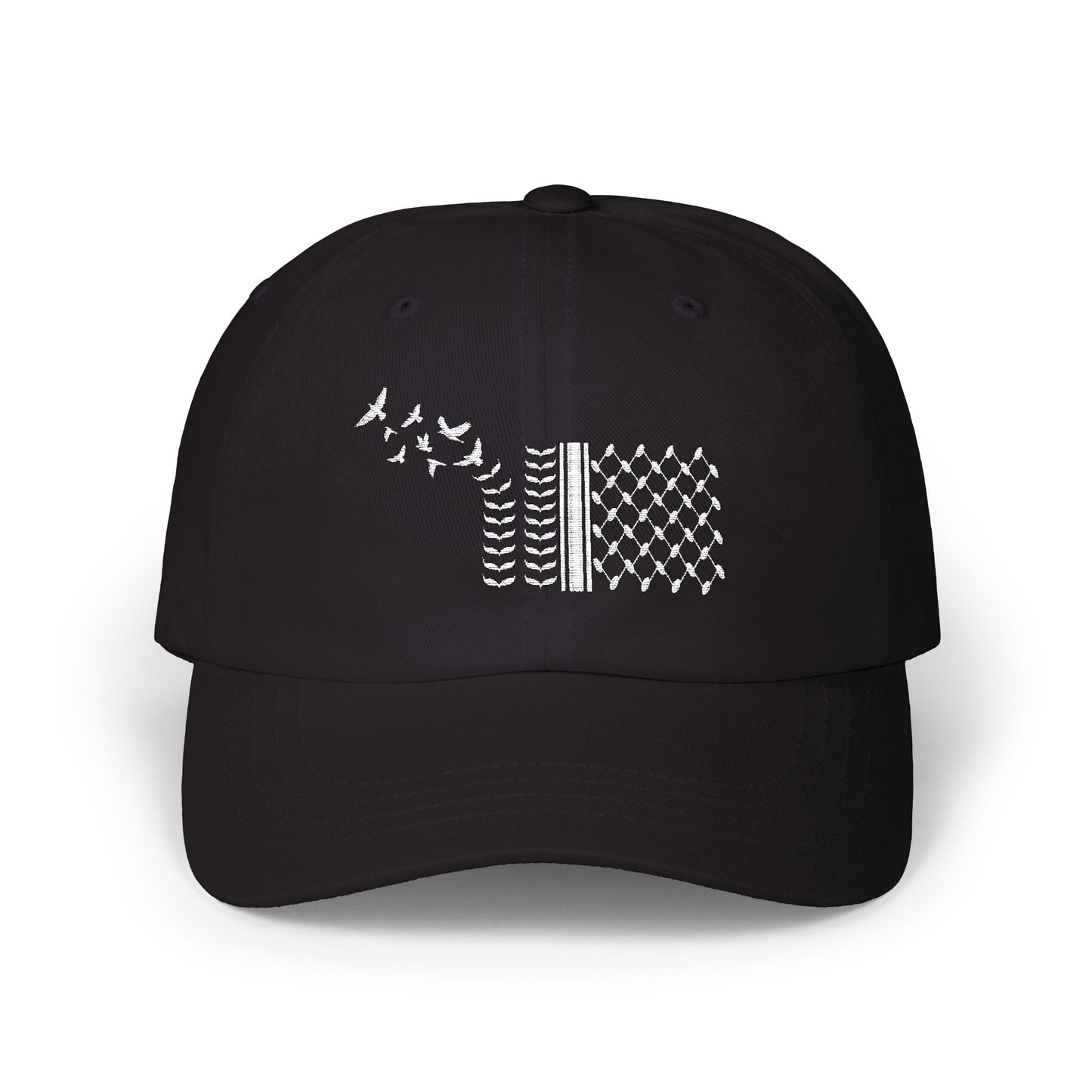 Keffiyeh with Flying Birds Palestine Embroidered Hat