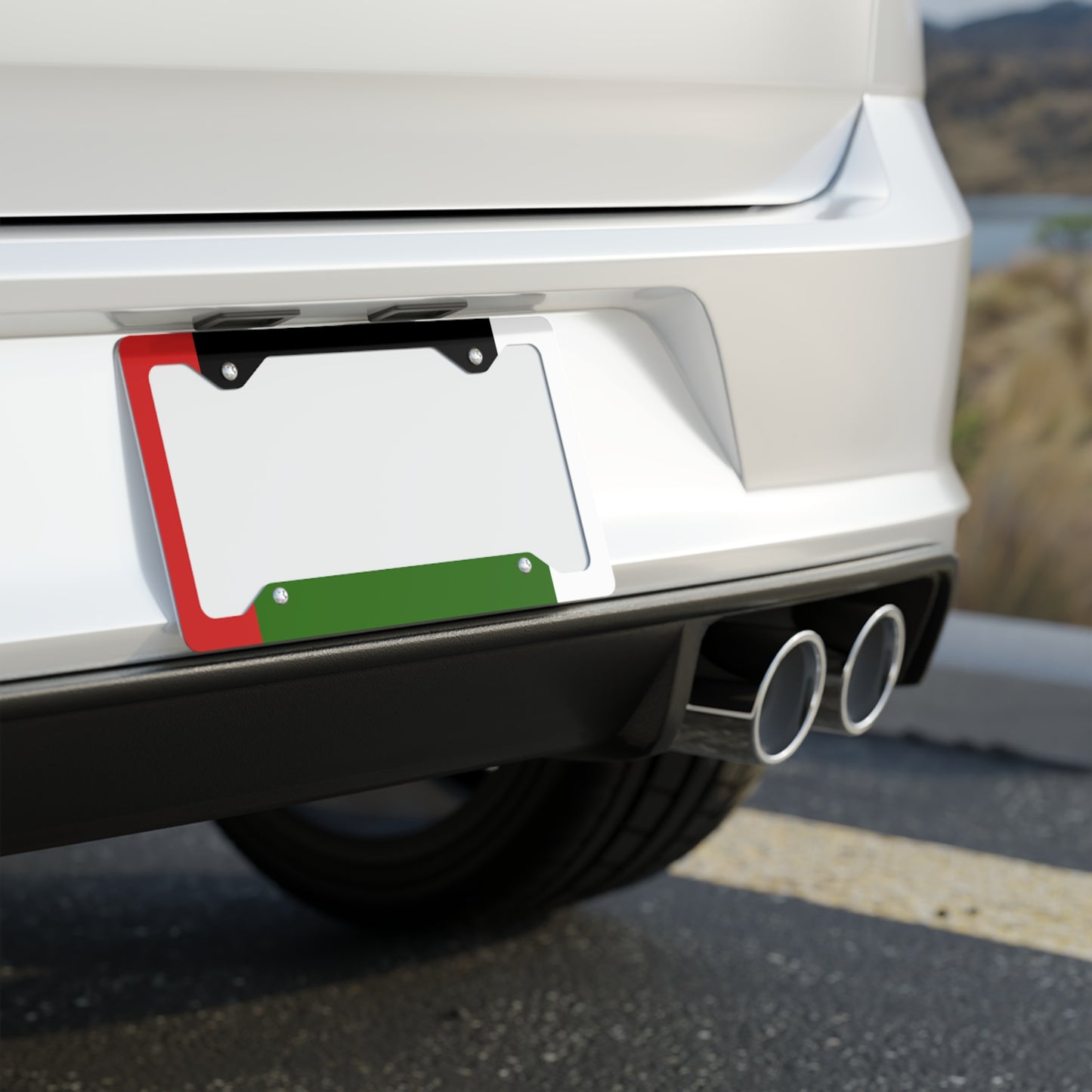 Palestine Flag Colors Metal License Plate Frame