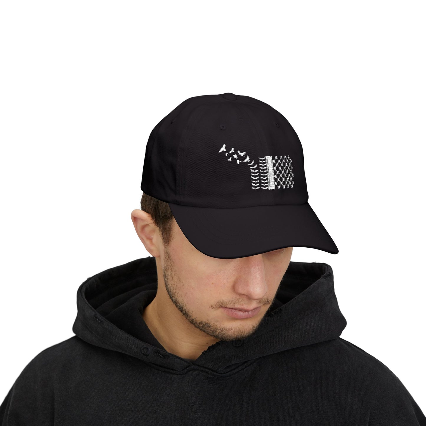 Keffiyeh with Flying Birds Palestine Embroidered Hat