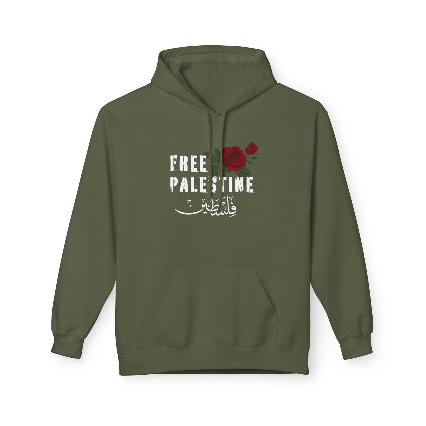 Free Palestine Red Rose Hoodie