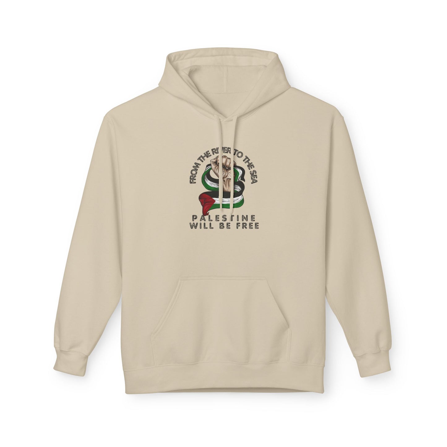 From the River to the Sea Fist with Flag Hoodie