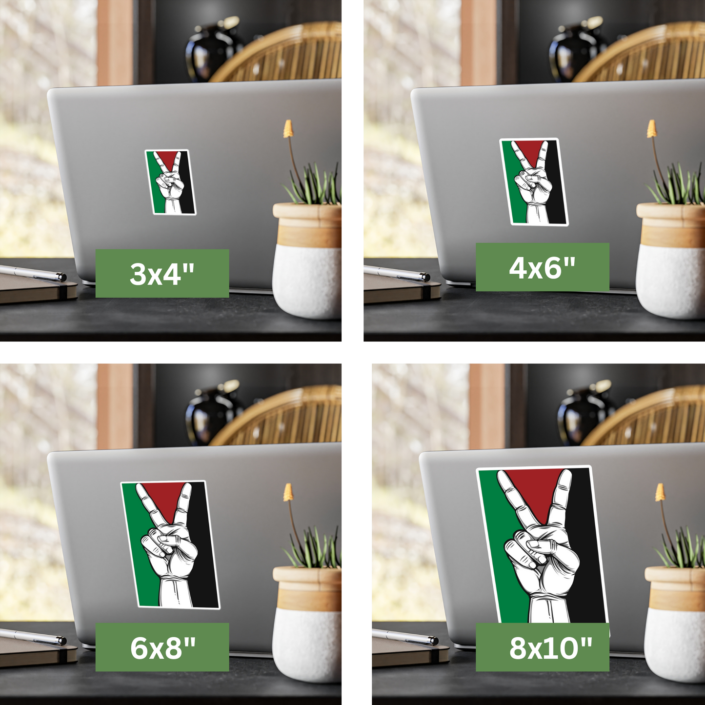 Peace Sign with Palestine Flag Sticker
