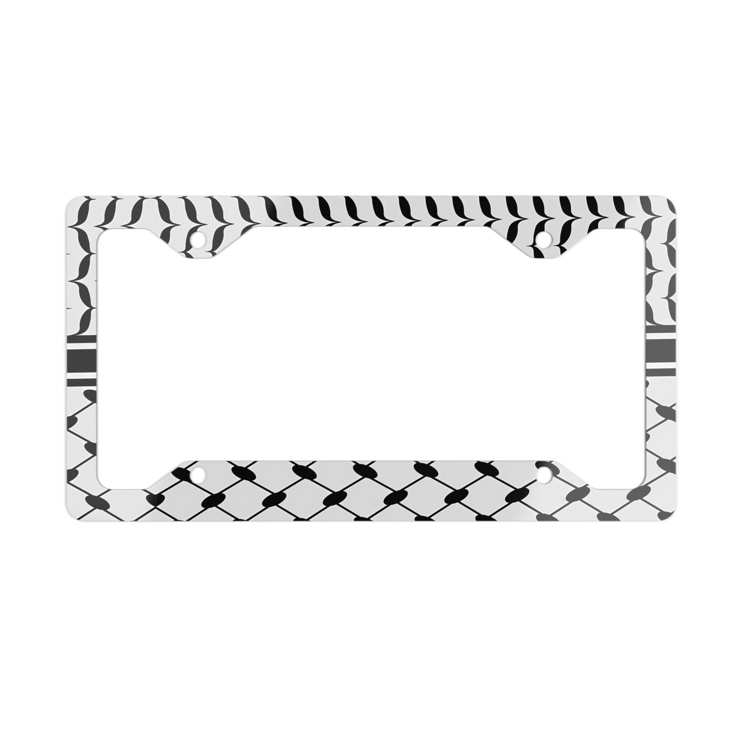 Keffiyeh Metal License Plate Frame