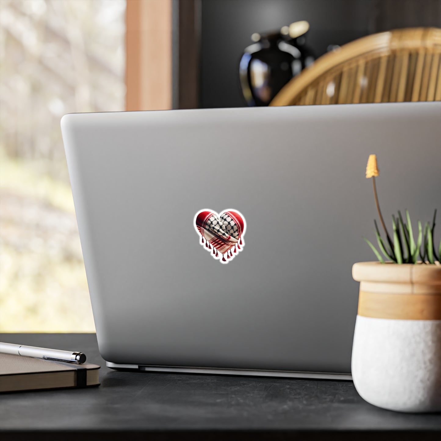 Red Keffiyeh Heart Sticker