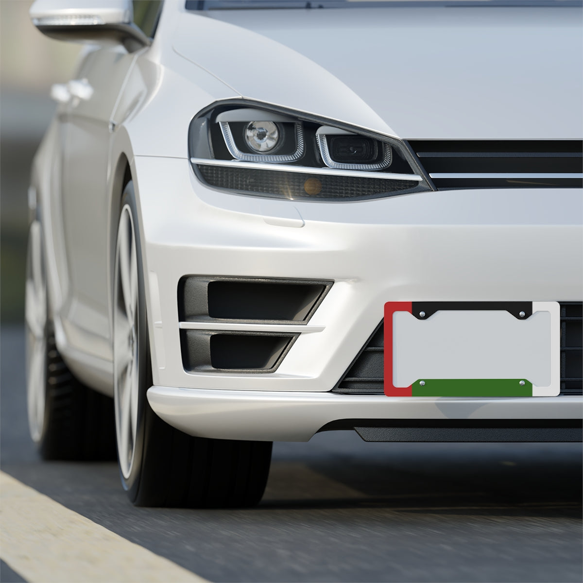 Palestine Flag Colors Metal License Plate Frame