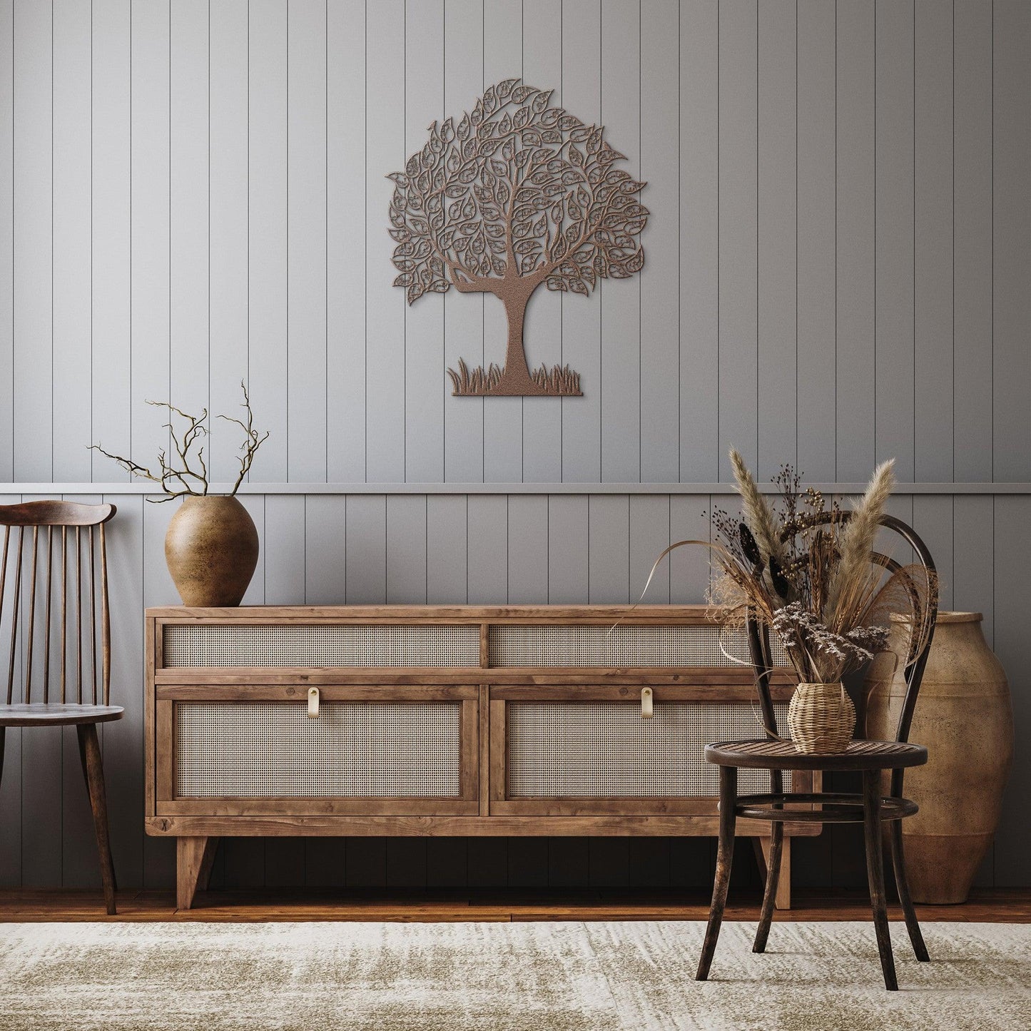99 Names of Allah Tree in Arabic Canvas Wall Art - SunnahBay