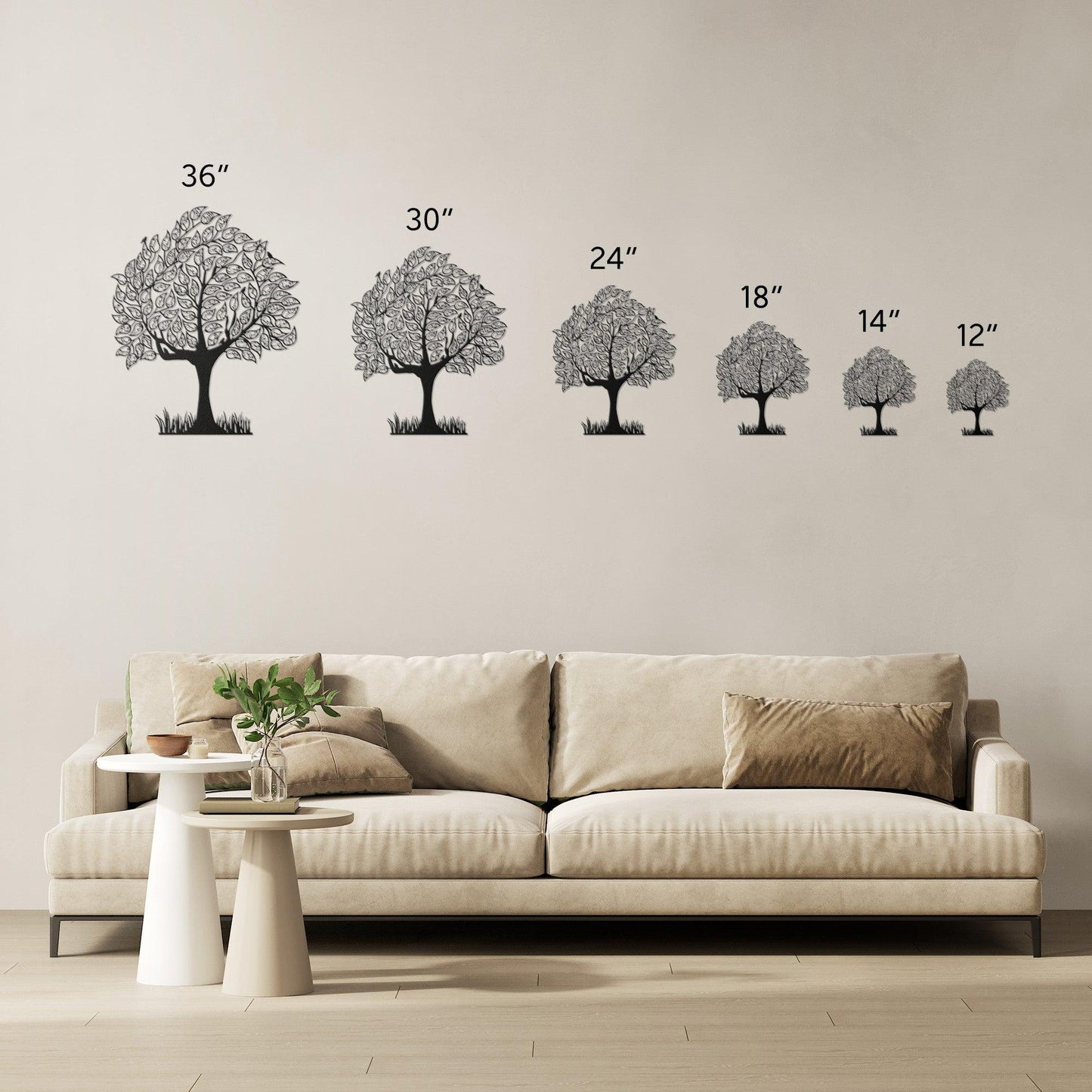 99 Names of Allah Tree in Arabic Canvas Wall Art - SunnahBay