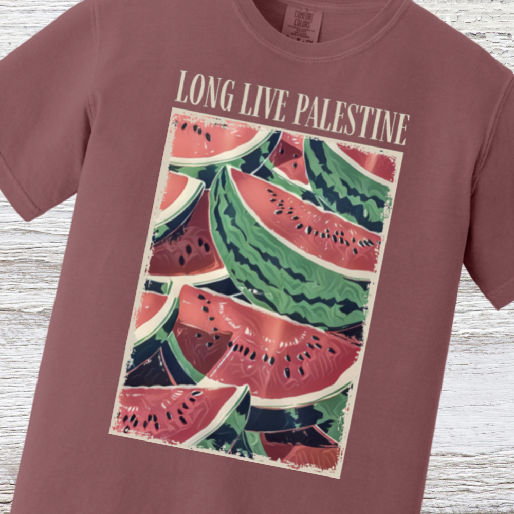 Long Live Palestine Vintage Watermelon Tshirt