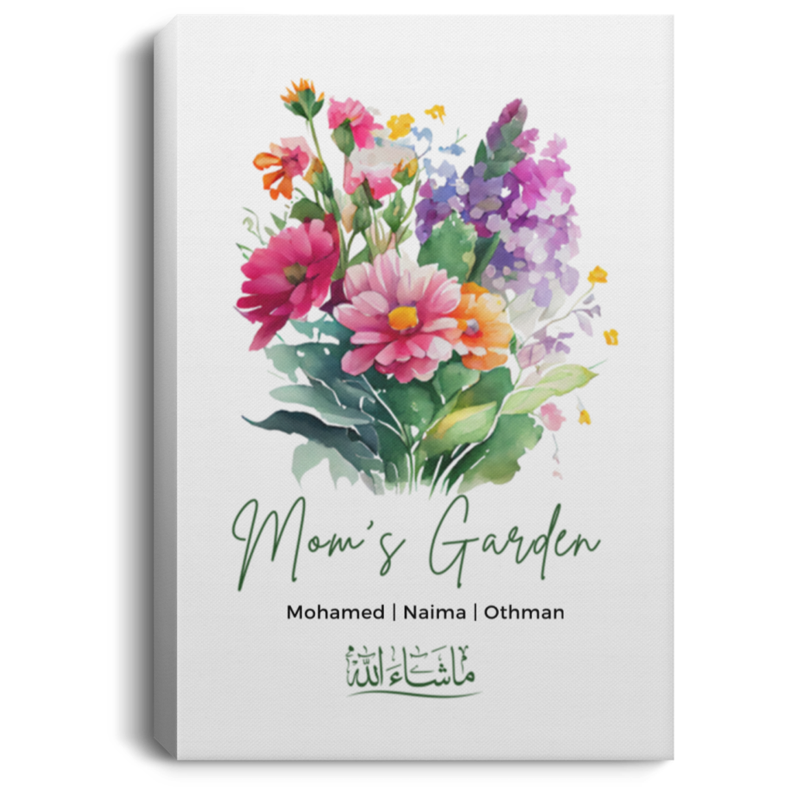 Mom's Garden Personalized Canvas Art