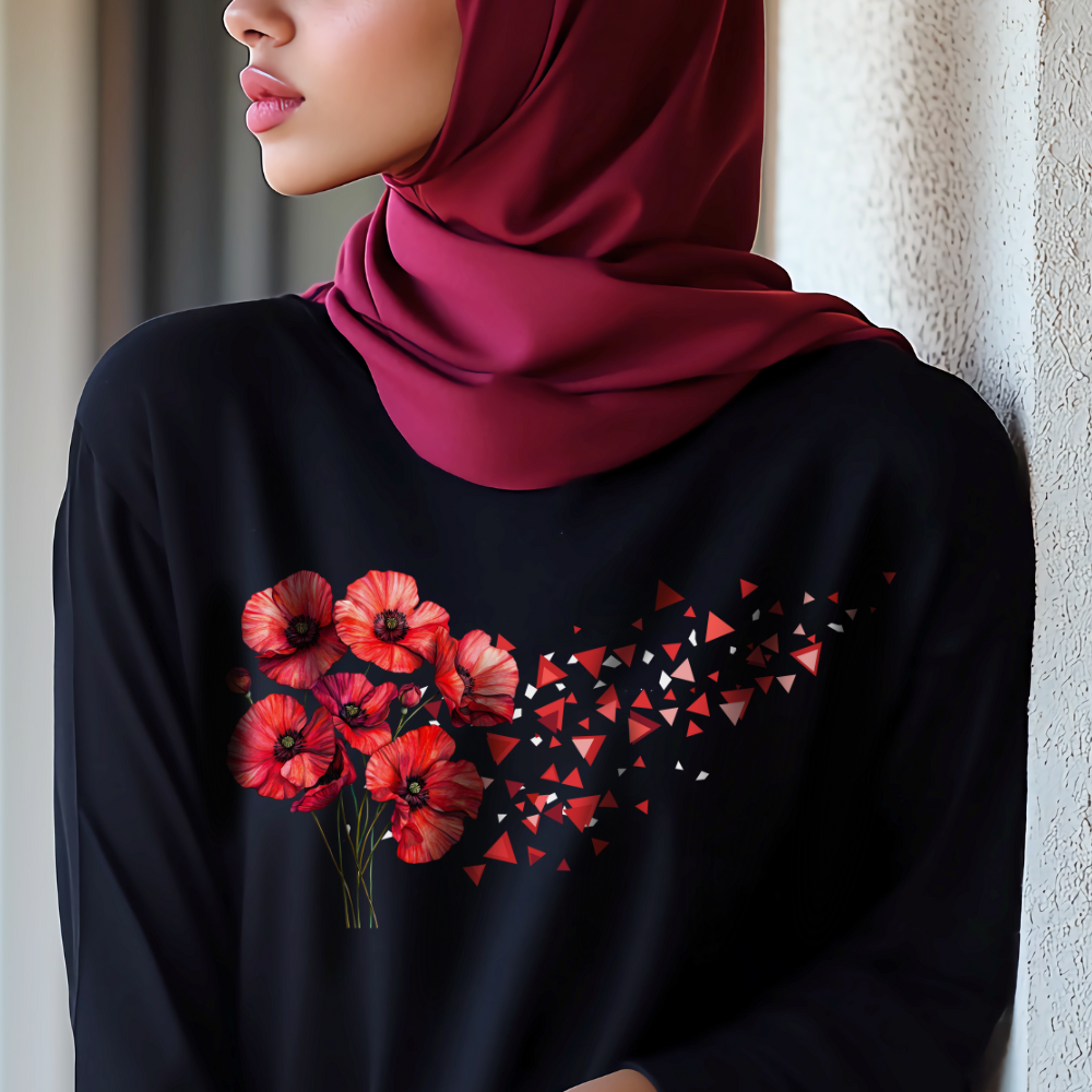 Resistance in the Wind with Poppy Long Sleeve Tshirt