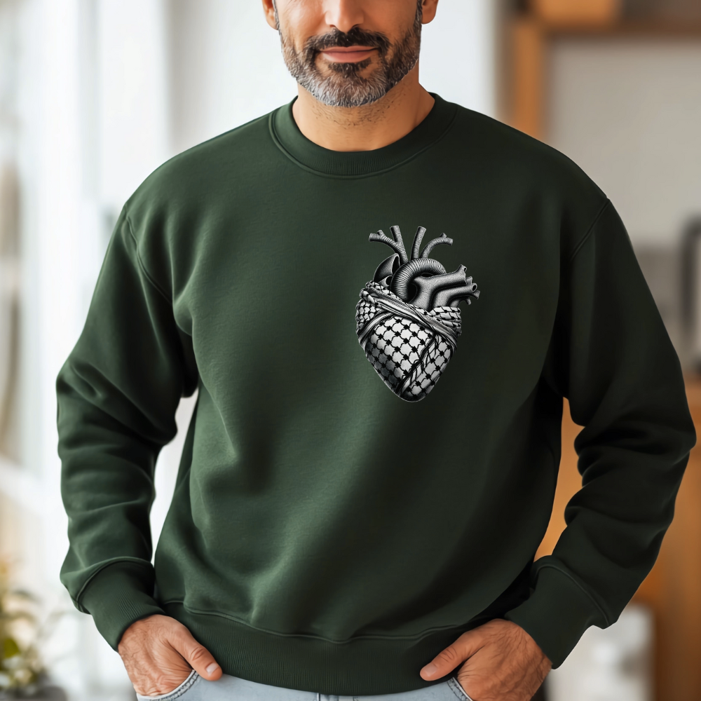 Anatomical Keffiyeh Heart Sweatshirt