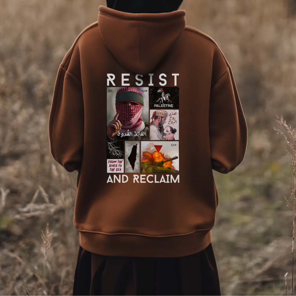 Resist and Reclaim Original Palestine Collage Hoodie