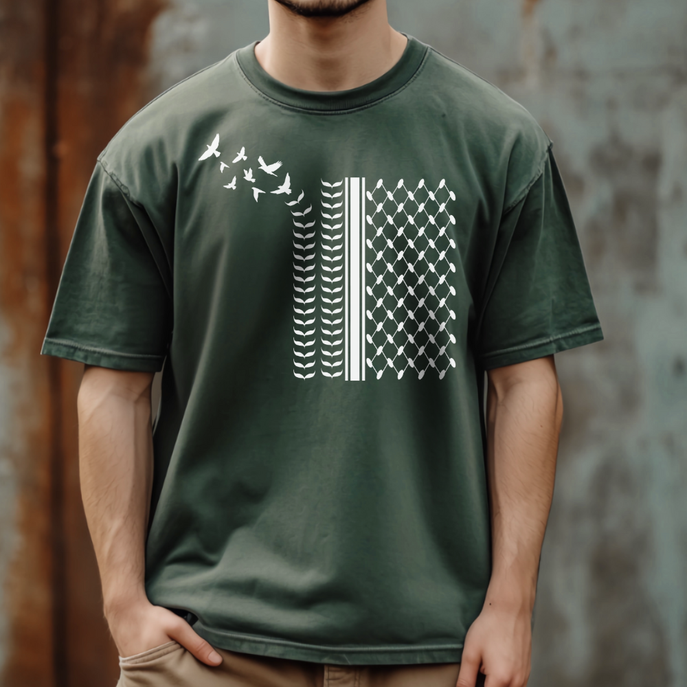 Flying Birds Keffiyeh Palestine Tshirt
