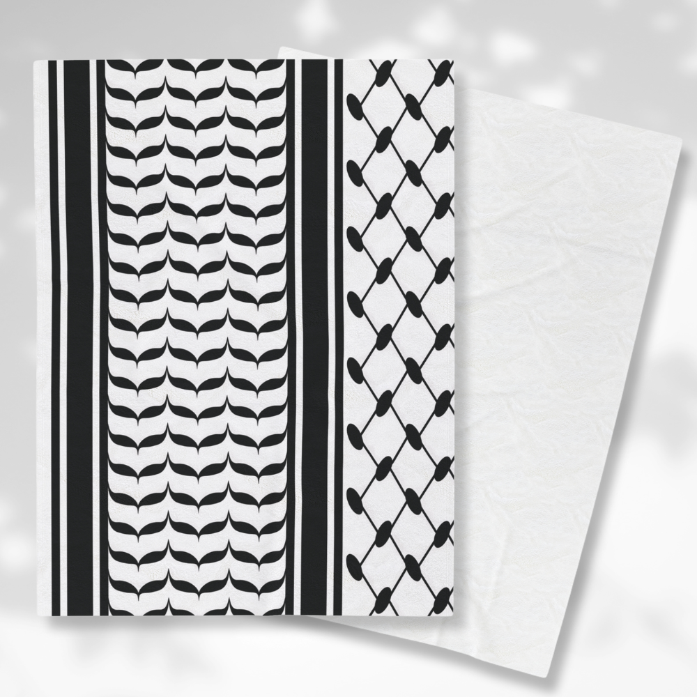 Keffiyeh Velveteen Palestine Blanket