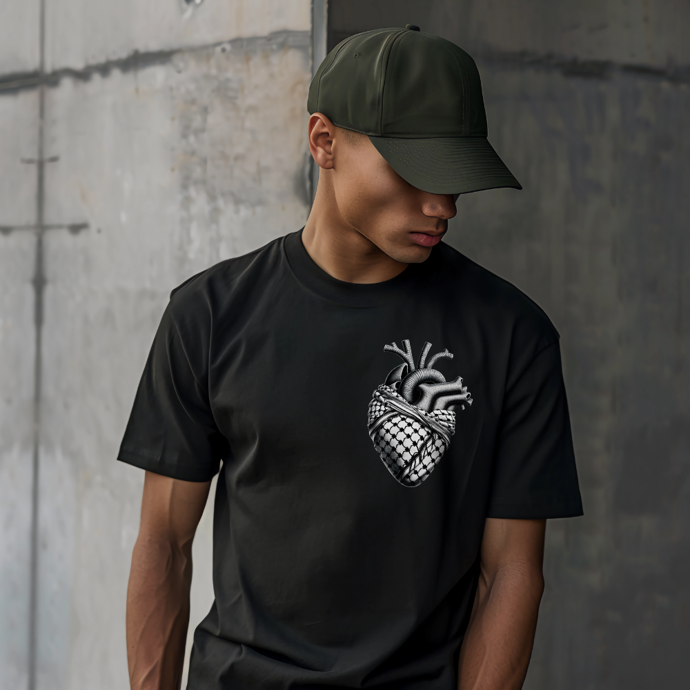Anatomical Heart with Keffiyeh Palestine Tshirt