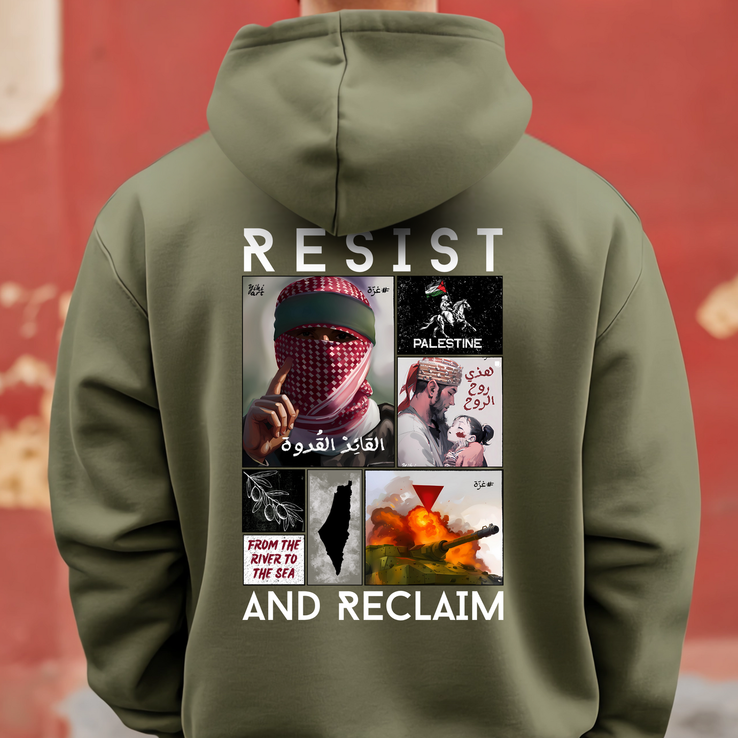Resist and Reclaim Original Palestine Collage Hoodie