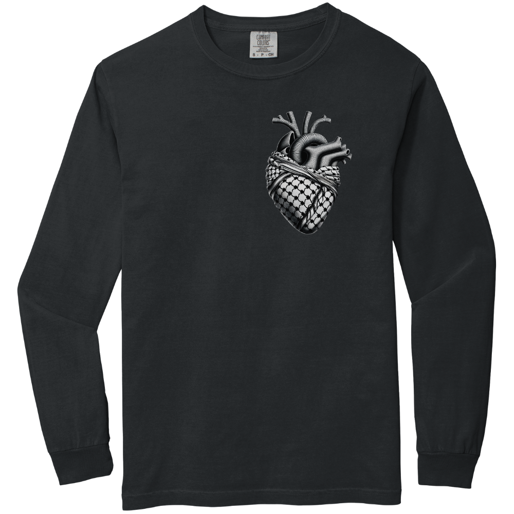 Anatomical Keffiyeh Heart Long Sleeve Tshirt
