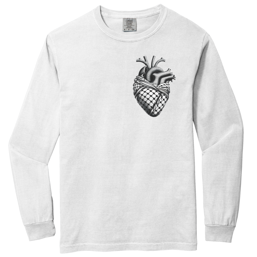 Anatomical Keffiyeh Heart Long Sleeve Tshirt