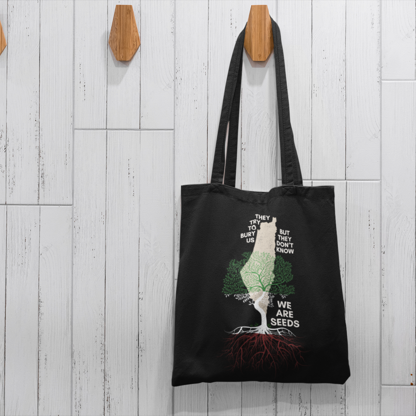 They Try to Bury Us But We Are Seeds Palestine Support Tote