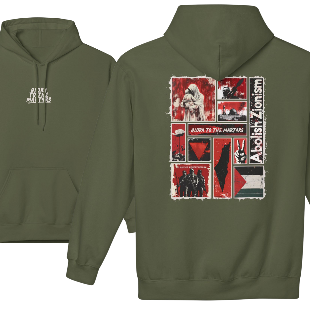 Glory to the Martyrs Red Collage Hoodie