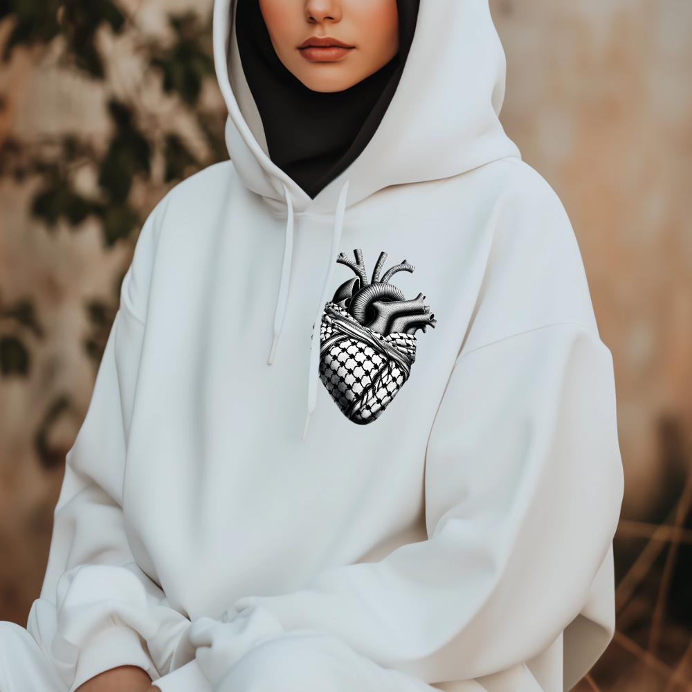 Anatomical Keffiyeh Heart Hoodie