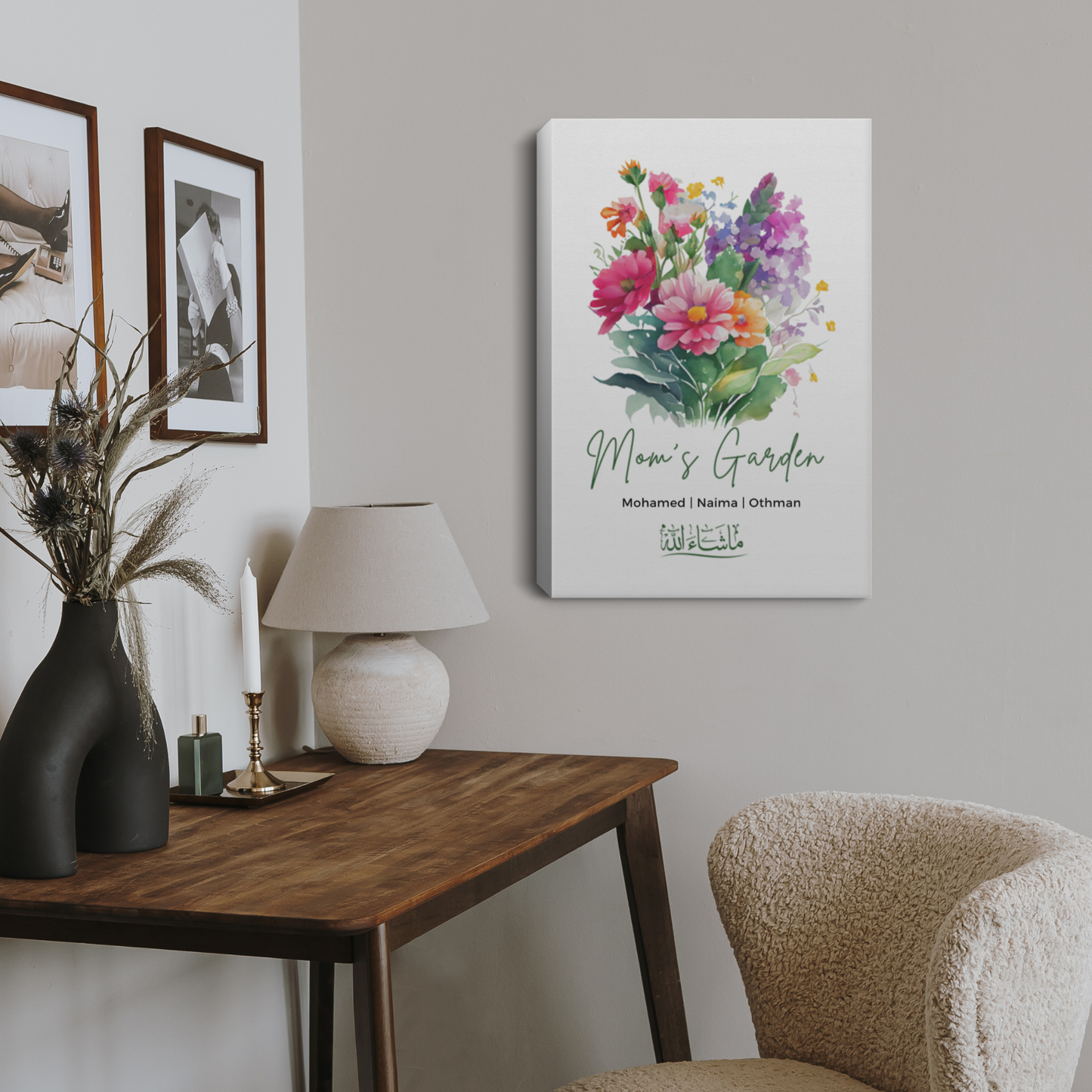 Mom's Garden Personalized Canvas Art