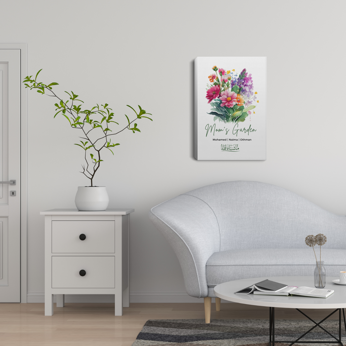 Mom's Garden Personalized Canvas Art