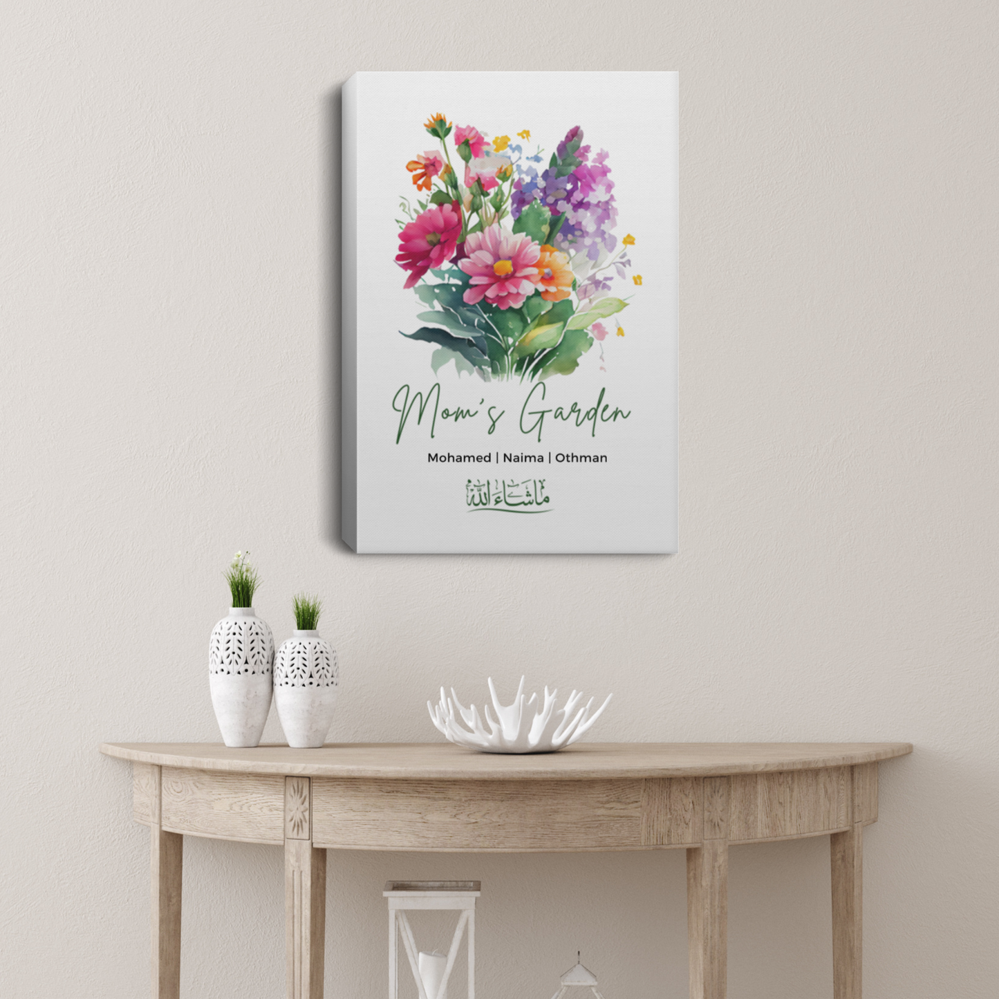 Mom's Garden Personalized Canvas Art