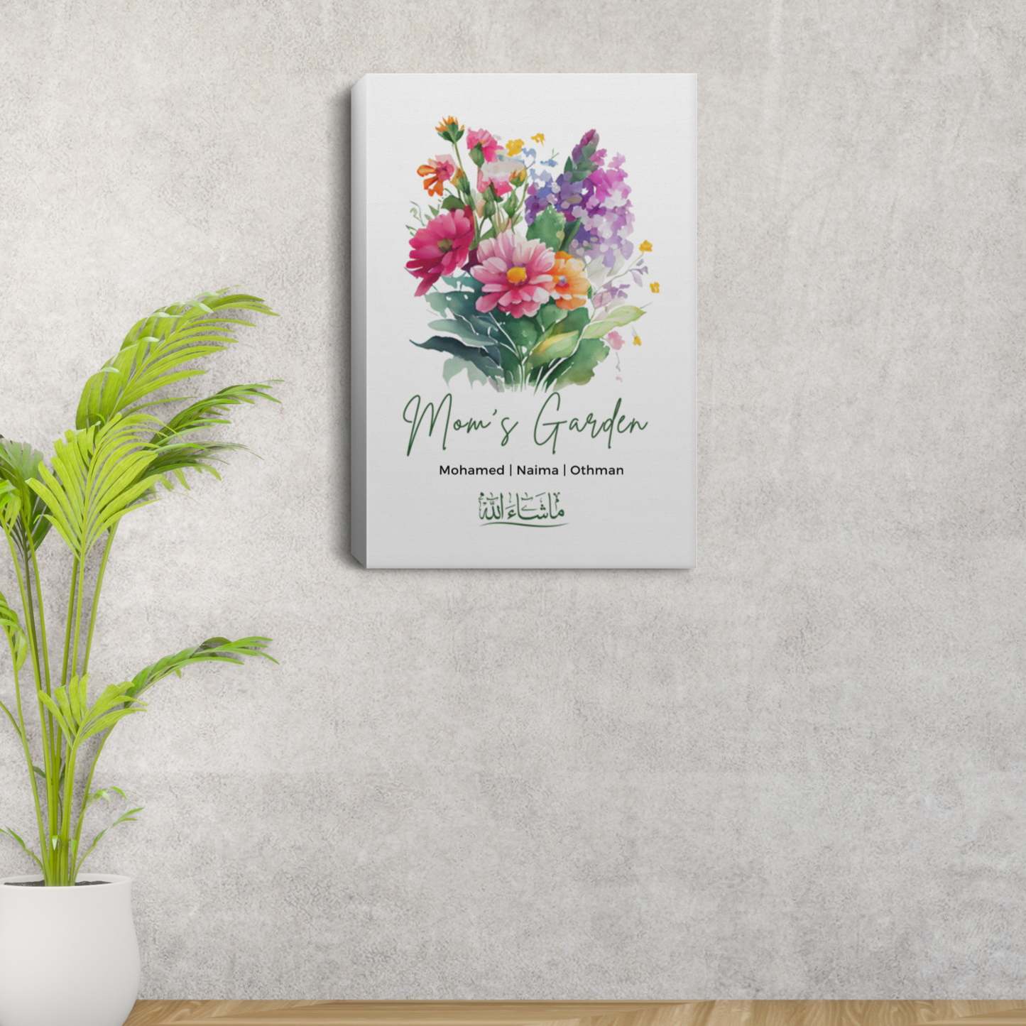 Mom's Garden Personalized Canvas Art