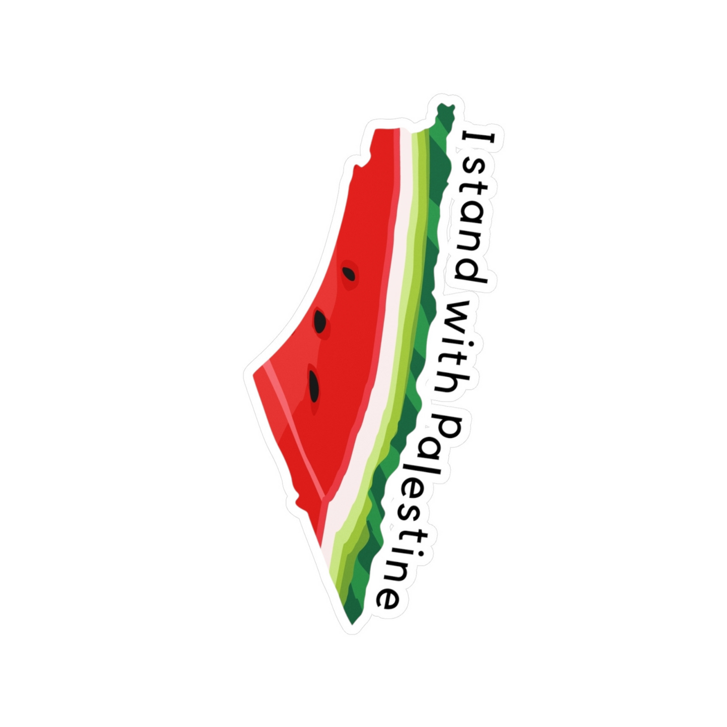 I Stand with Palestine Watermelon Sticker