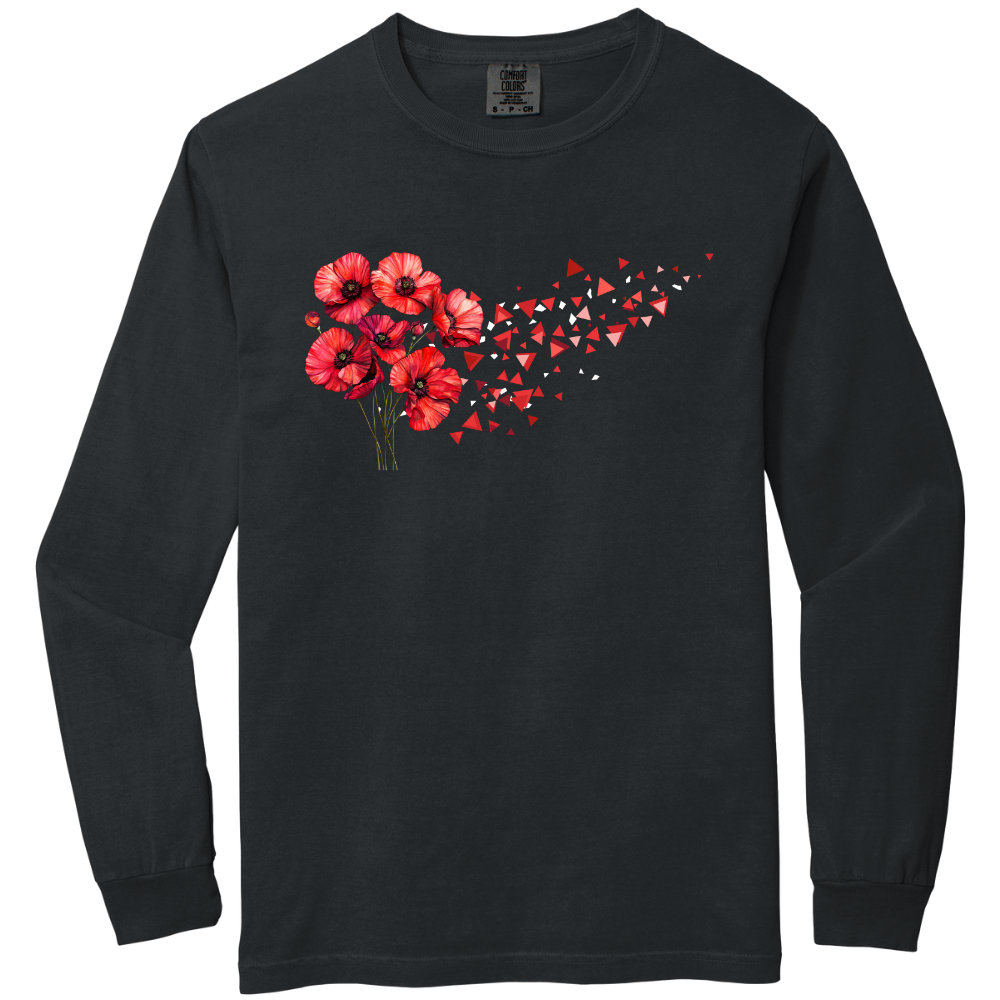 Resistance in the Wind with Poppy Long Sleeve Tshirt