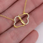 Wallahi I Love You Gift for Muslim Wife | 10K Gold Infinity Hearts