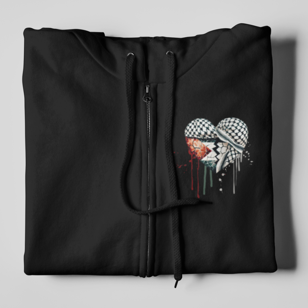 Quran 22:46 Palestine Zip Up Hoodie