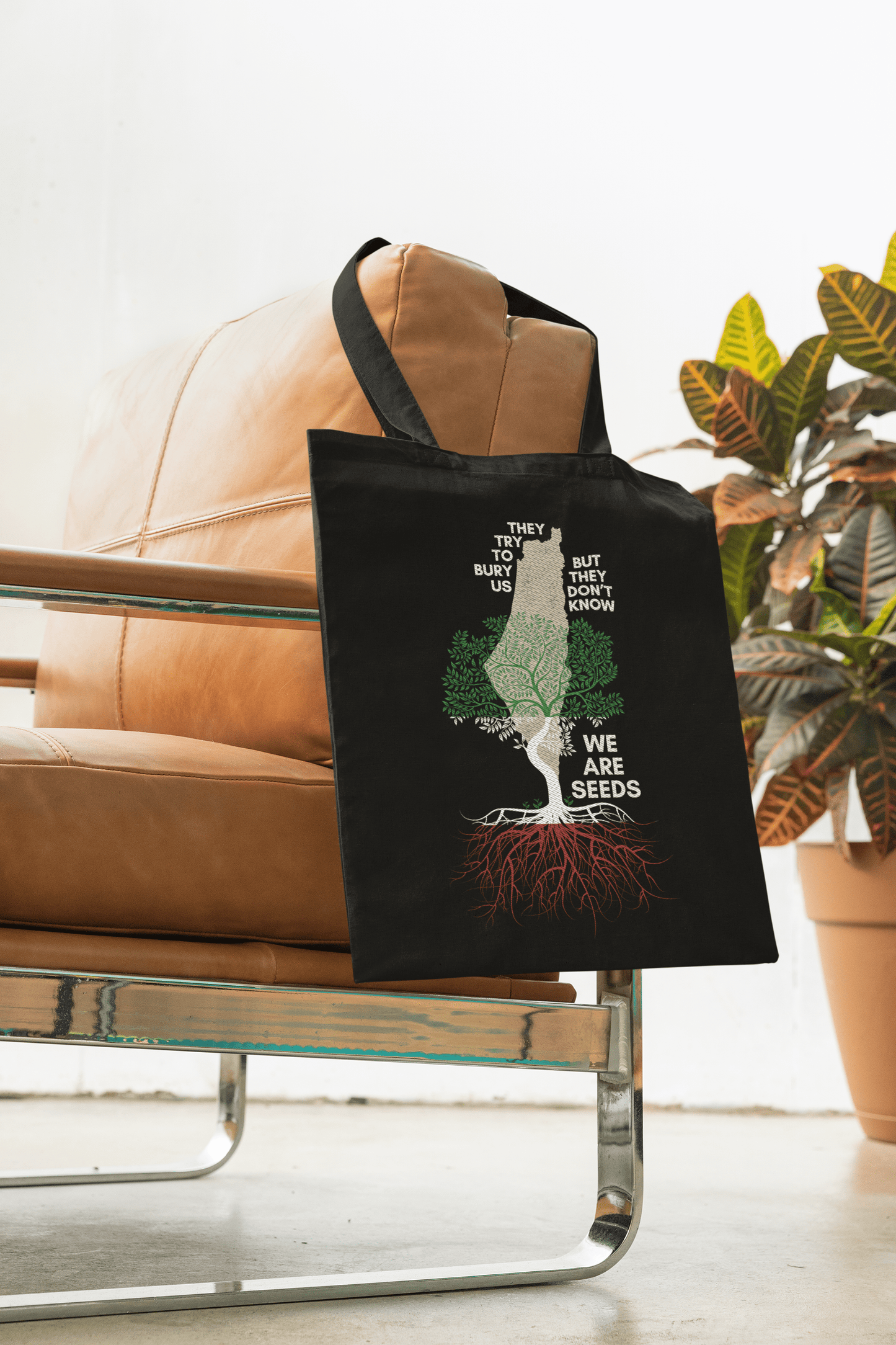 They Try to Bury Us But We Are Seeds Palestine Support Tote
