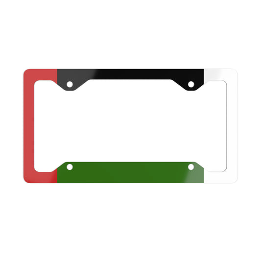 Palestine Flag Colors Metal License Plate Frame