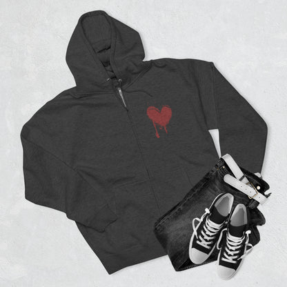 Real Wealth Resides in the Heart Zip Up Hoodie