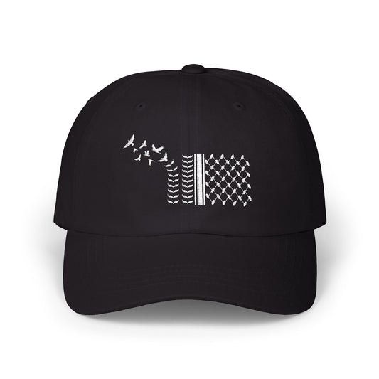 Keffiyeh with Flying Birds Palestine Embroidered Hat