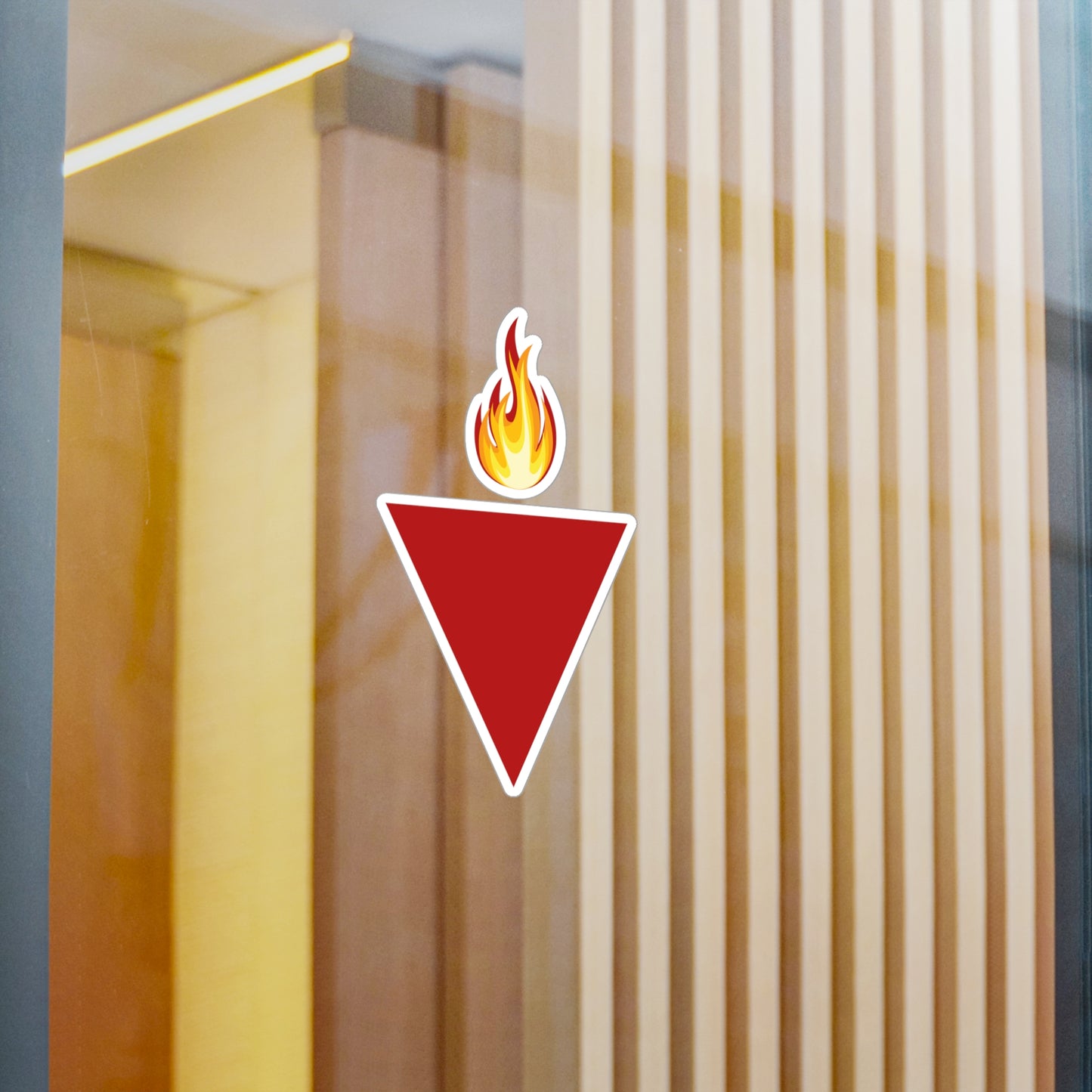 Red Triangle on Fire Palestine Resistance Sticker