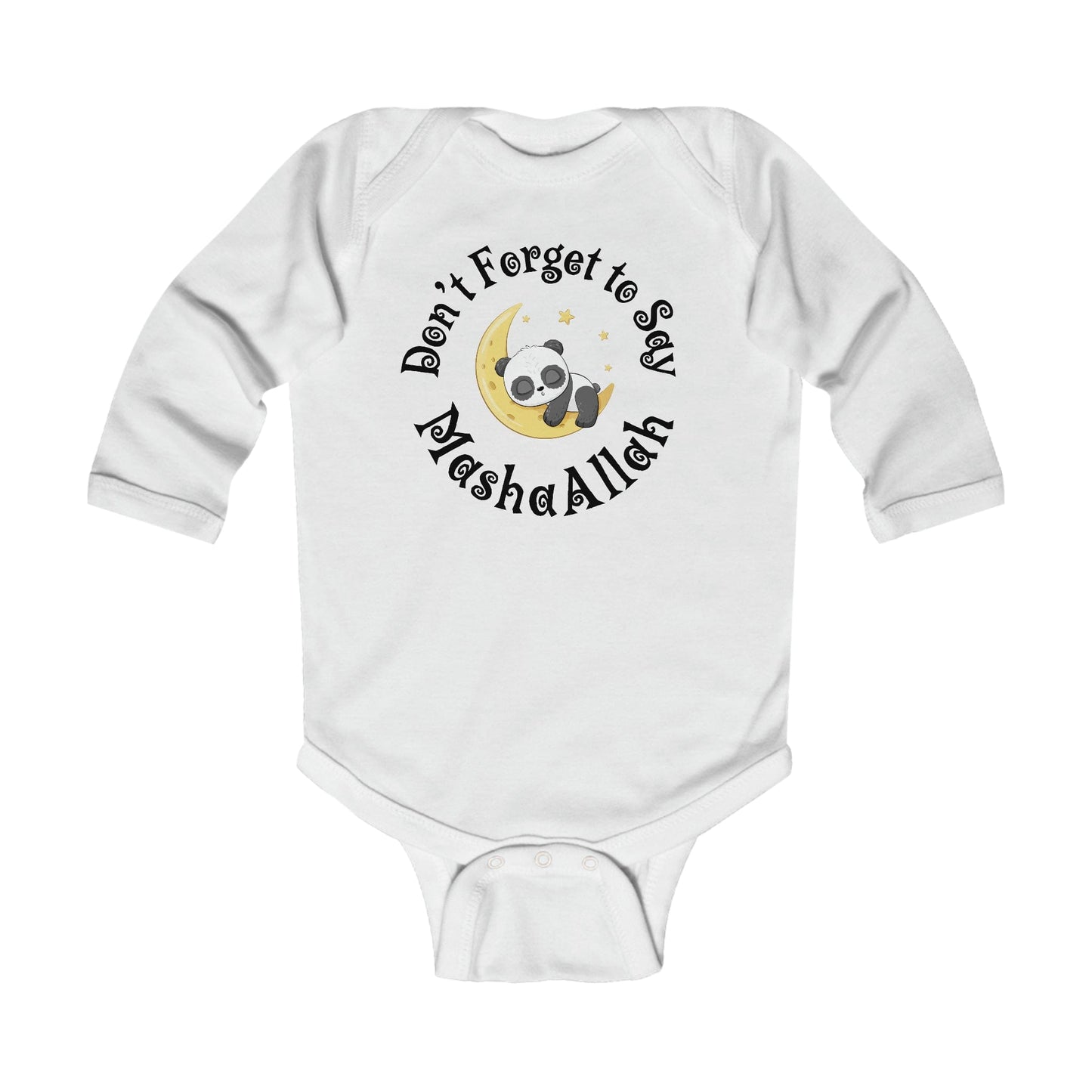 Don't Forget to Say MashaAllah Long Sleeve Baby Onesie