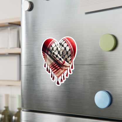 Red Keffiyeh Heart Sticker