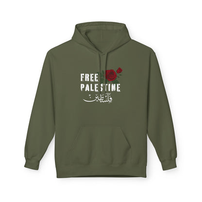 Free Palestine Red Rose Hoodie