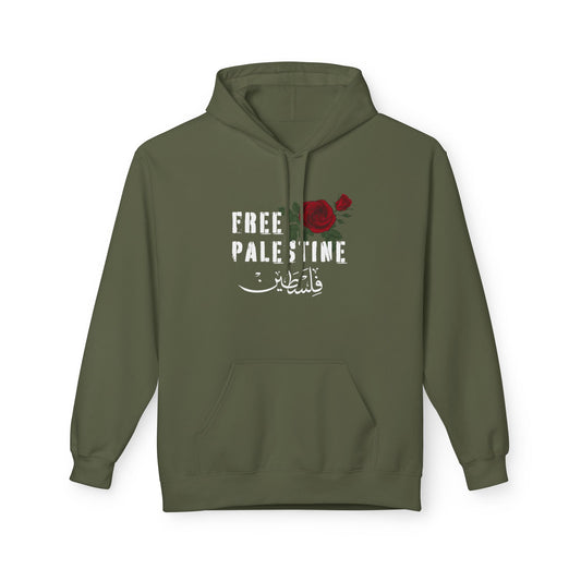 Free Palestine Red Rose Hoodie