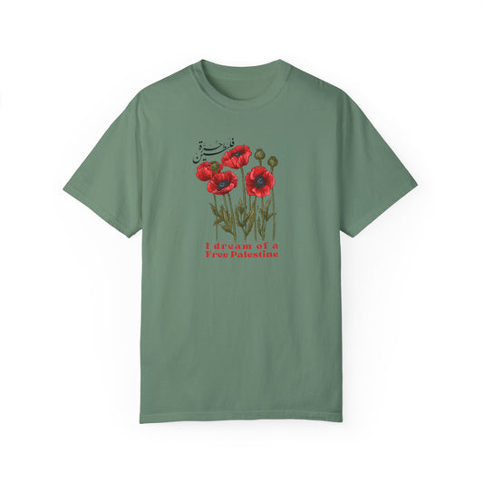 I Dream of a Free Palestine Poppy Tshirt