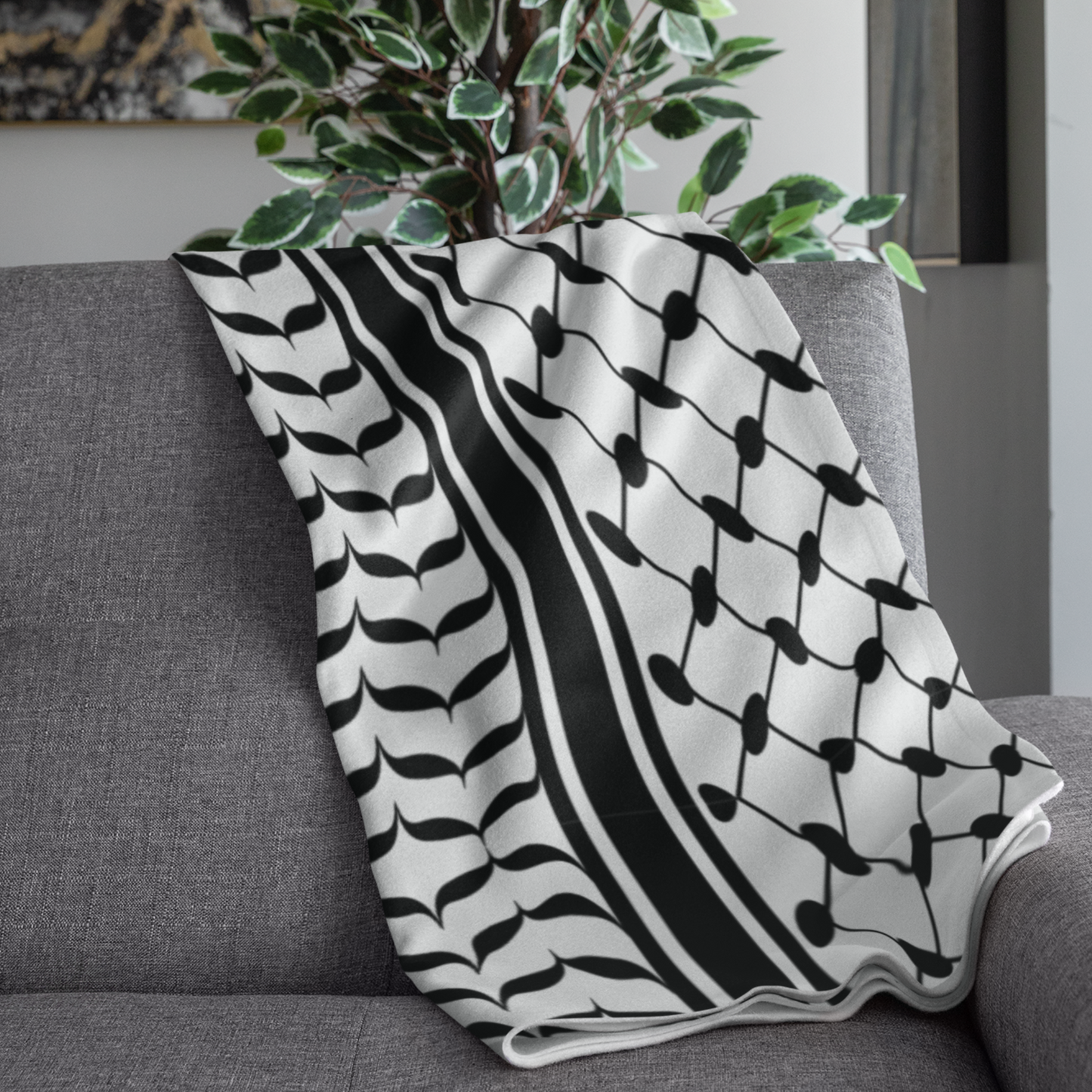 Keffiyeh Palestinian Blanket 60x80 inches