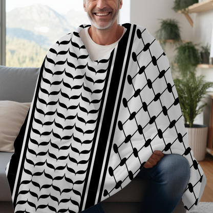 Keffiyeh Palestinian Blanket 60x80 inches